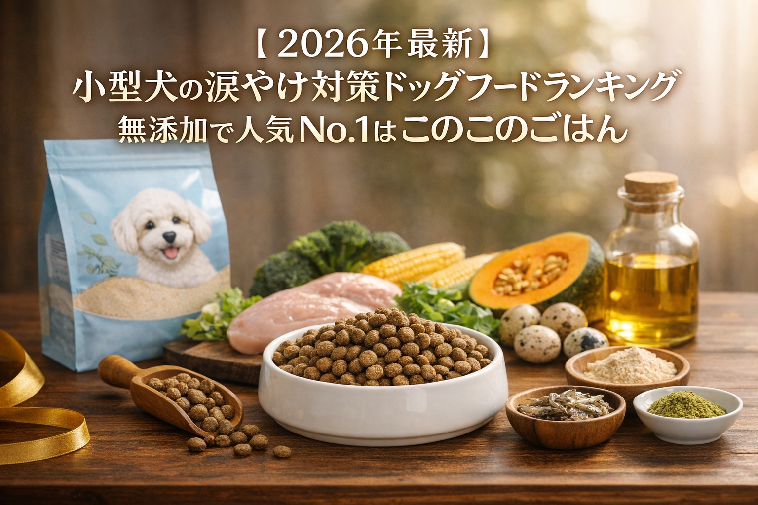 【2026年最新】小型犬の涙やけ対策ドッグフードランキング｜無添加で人気No.1はこのこのごはん
