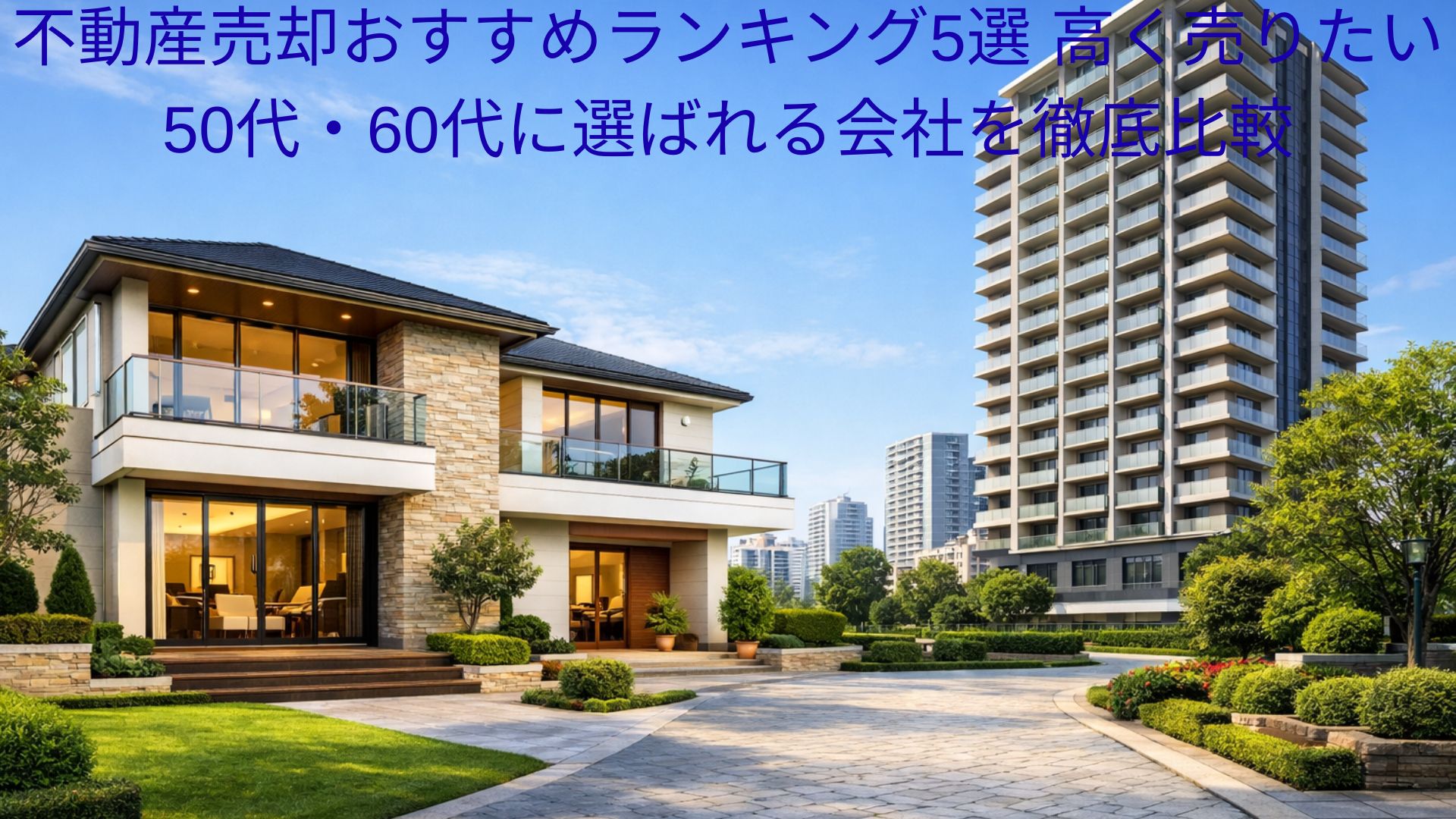 不動産売却おすすめランキング5選 高く売りたい50代・60代に選ばれる会社を徹底比較
